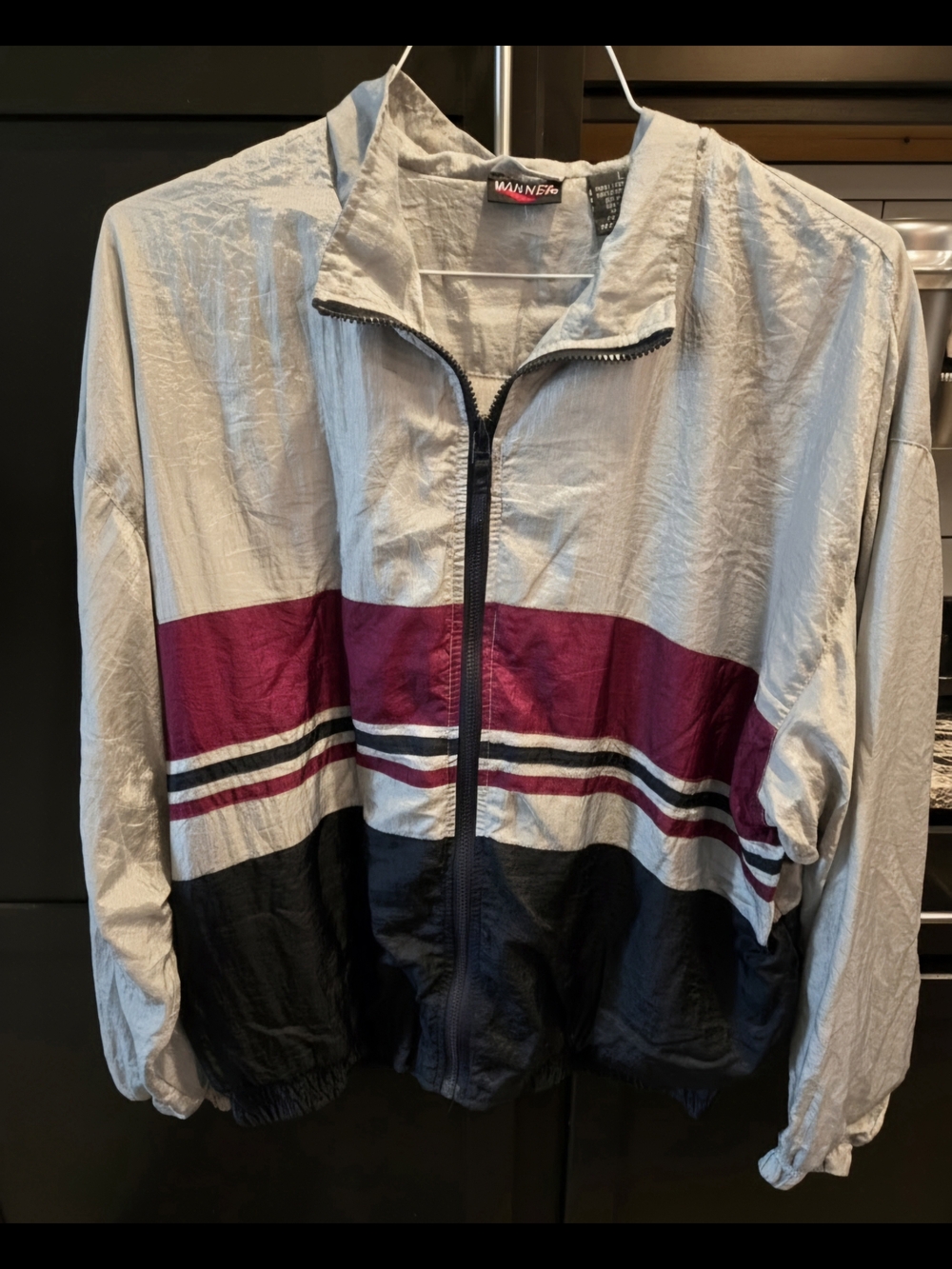 Vintage 90s Winner Colorblock Windbreaker Track Suit Top. XL